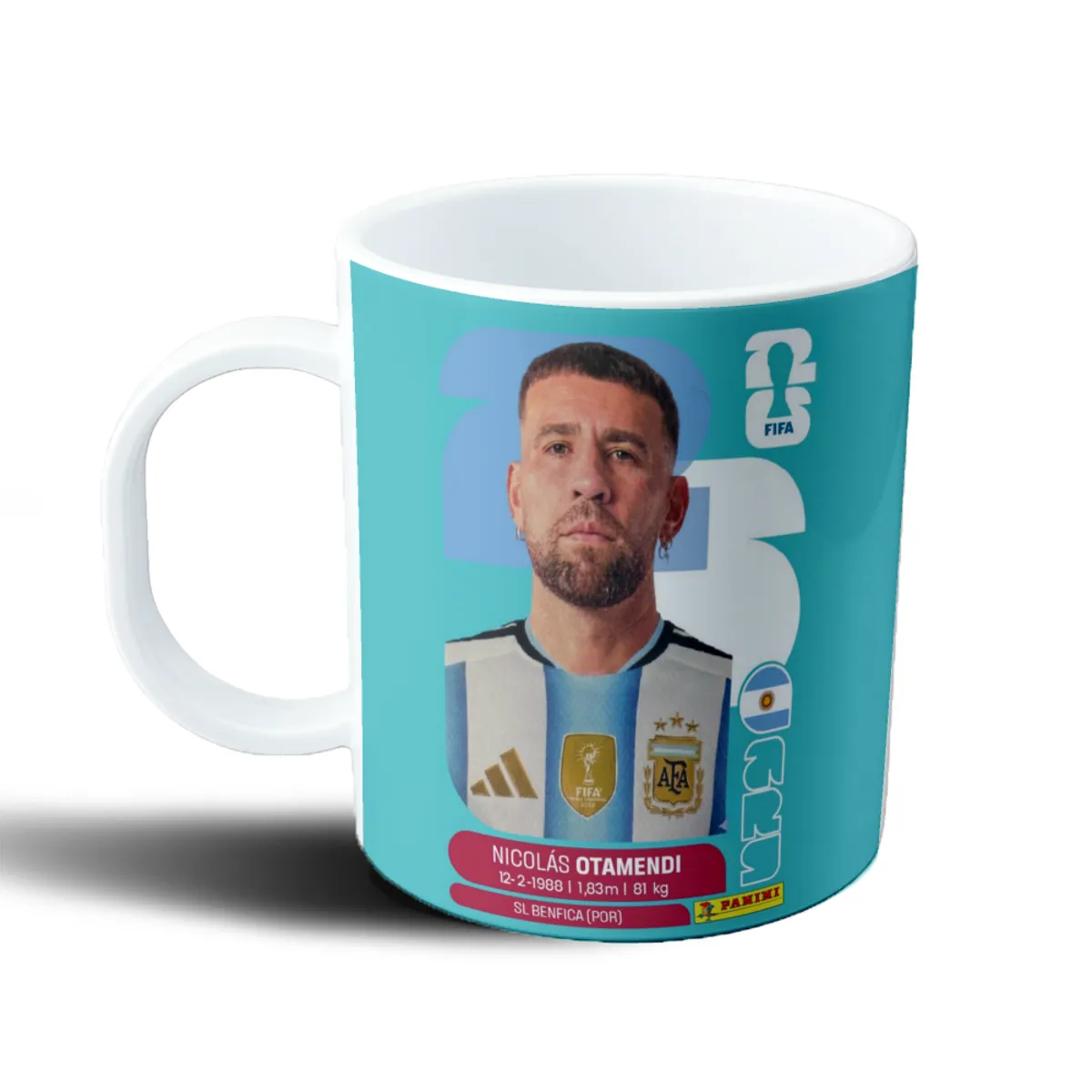Taza de Plástico Figurita Otamendi Selección Argentina - vista 2