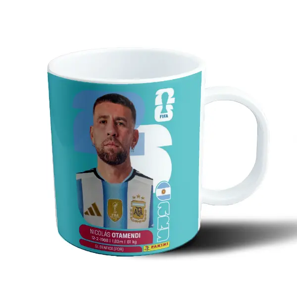 Taza de Plástico Figurita Otamendi Selección Argentina
