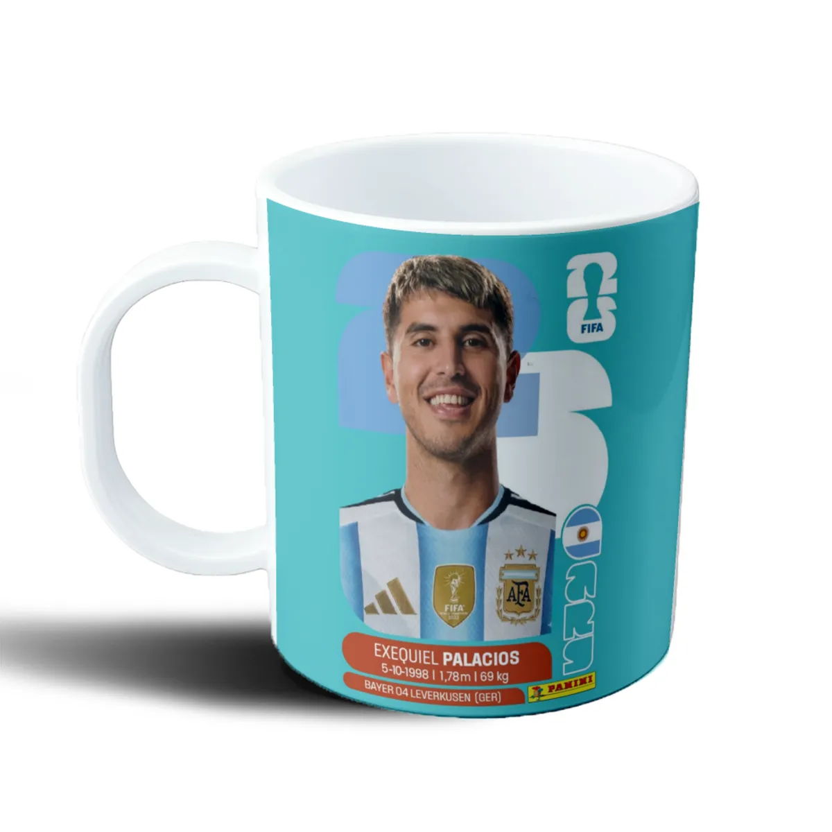 Taza de Plástico Exequiel Palacios Selección Argentina Mundial 2026 - vista 2
