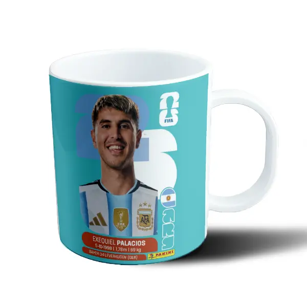 Taza de Plástico Exequiel Palacios Selección Argentina Mundial 2026