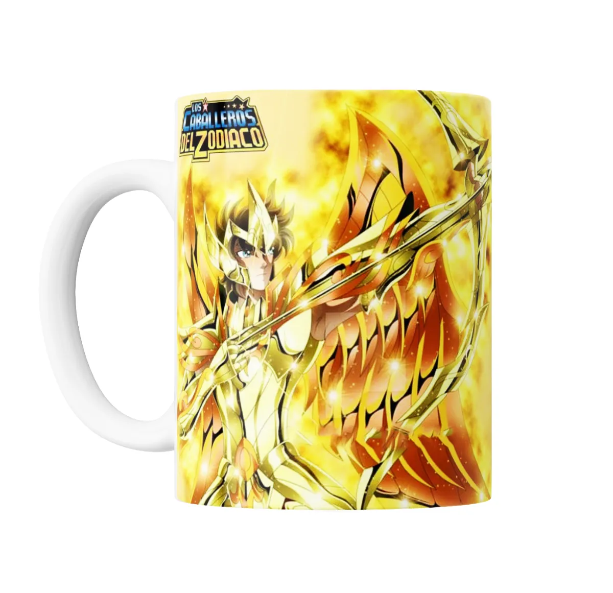 Taza de Cerámica Caballeros del Zodiaco Seiya Sagitario Dorado - vista 2
