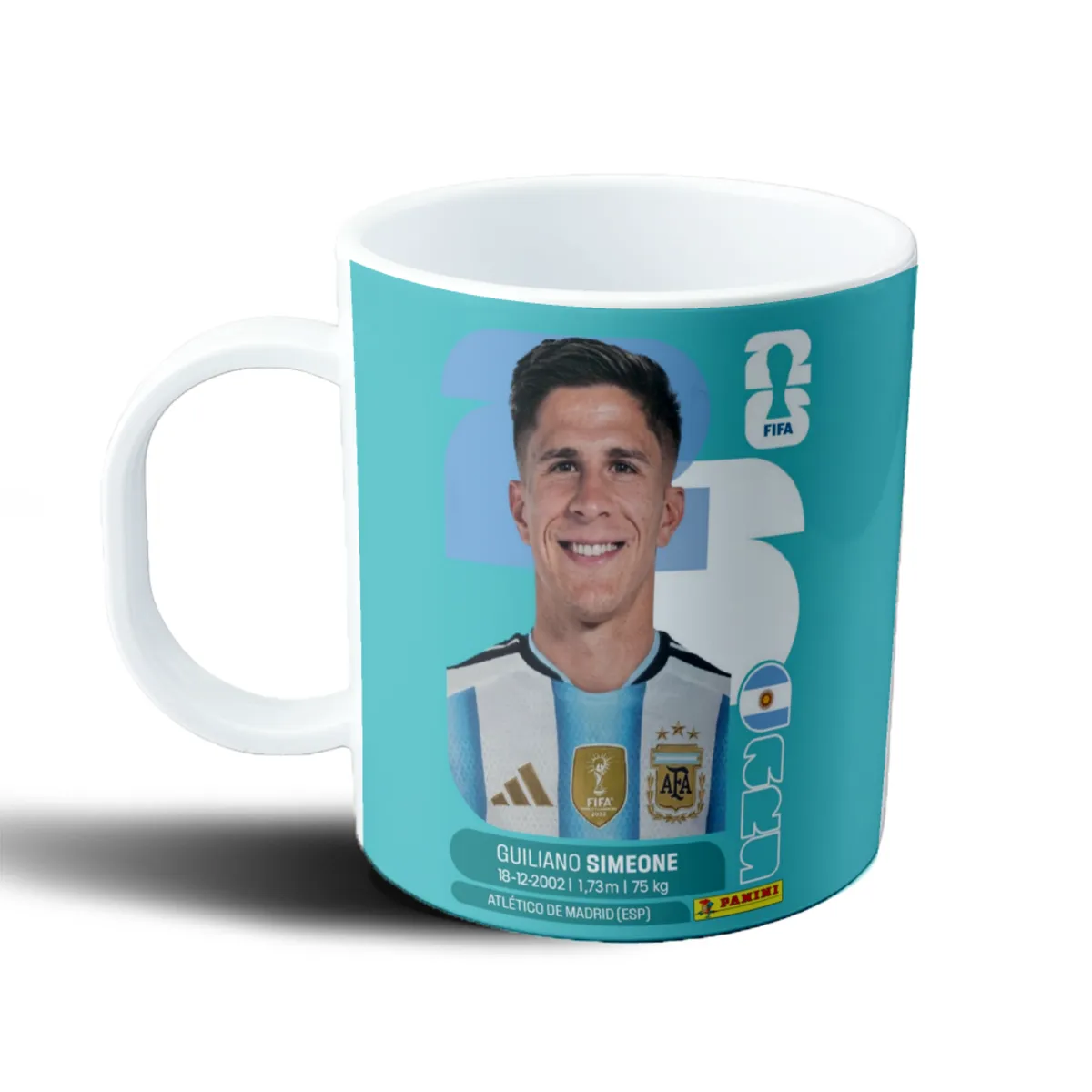 Taza de Plástico Figurita Simeone Selección Argentina Mundial 2026 - vista 2