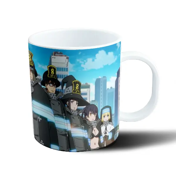 Taza de Plástico Fire Force Escuadrón 8 Tokio