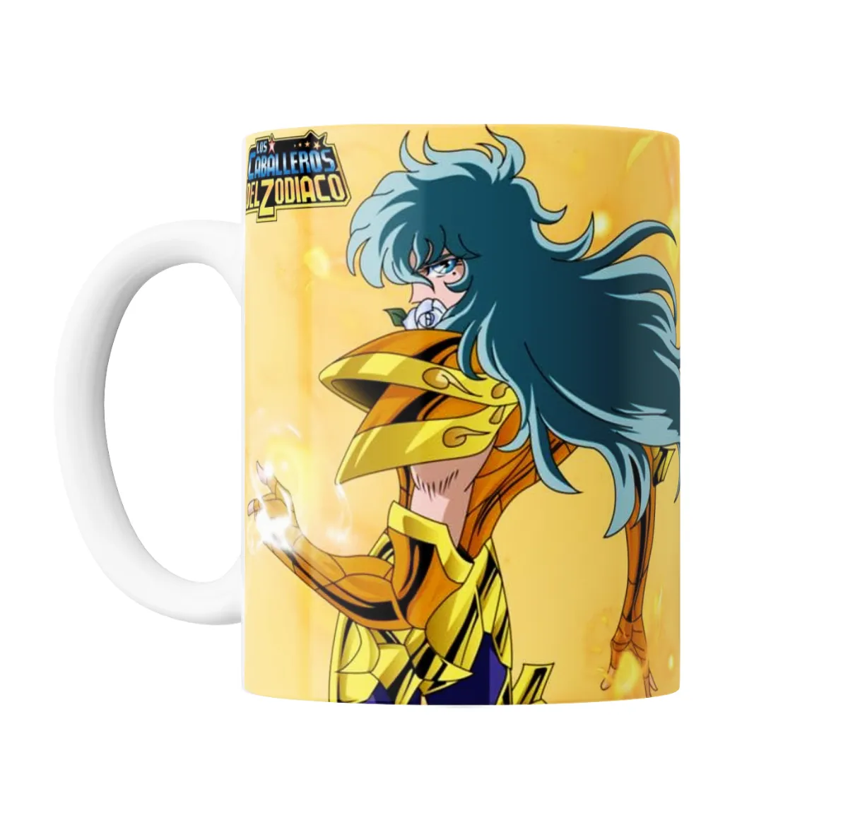 Taza de Cerámica Caballeros del Zodiaco Afrodita de Piscis Rosa - vista 2