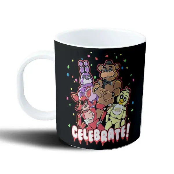Taza de Plástico Five Nights at Freddys Celebrate Freddy Bonnie Foxy Chica