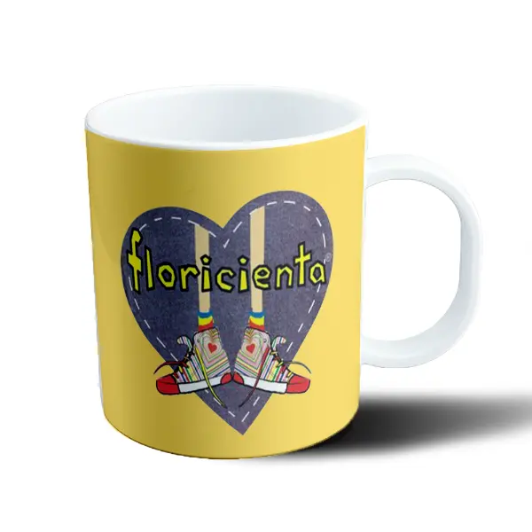 Taza de Plástico Floricienta Zapatillas Corazón