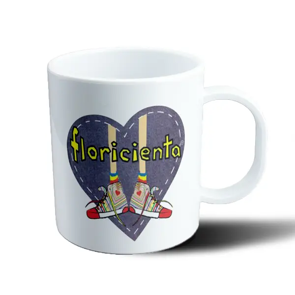Taza de Plástico Floricienta Logo Corazón con Zapatillas