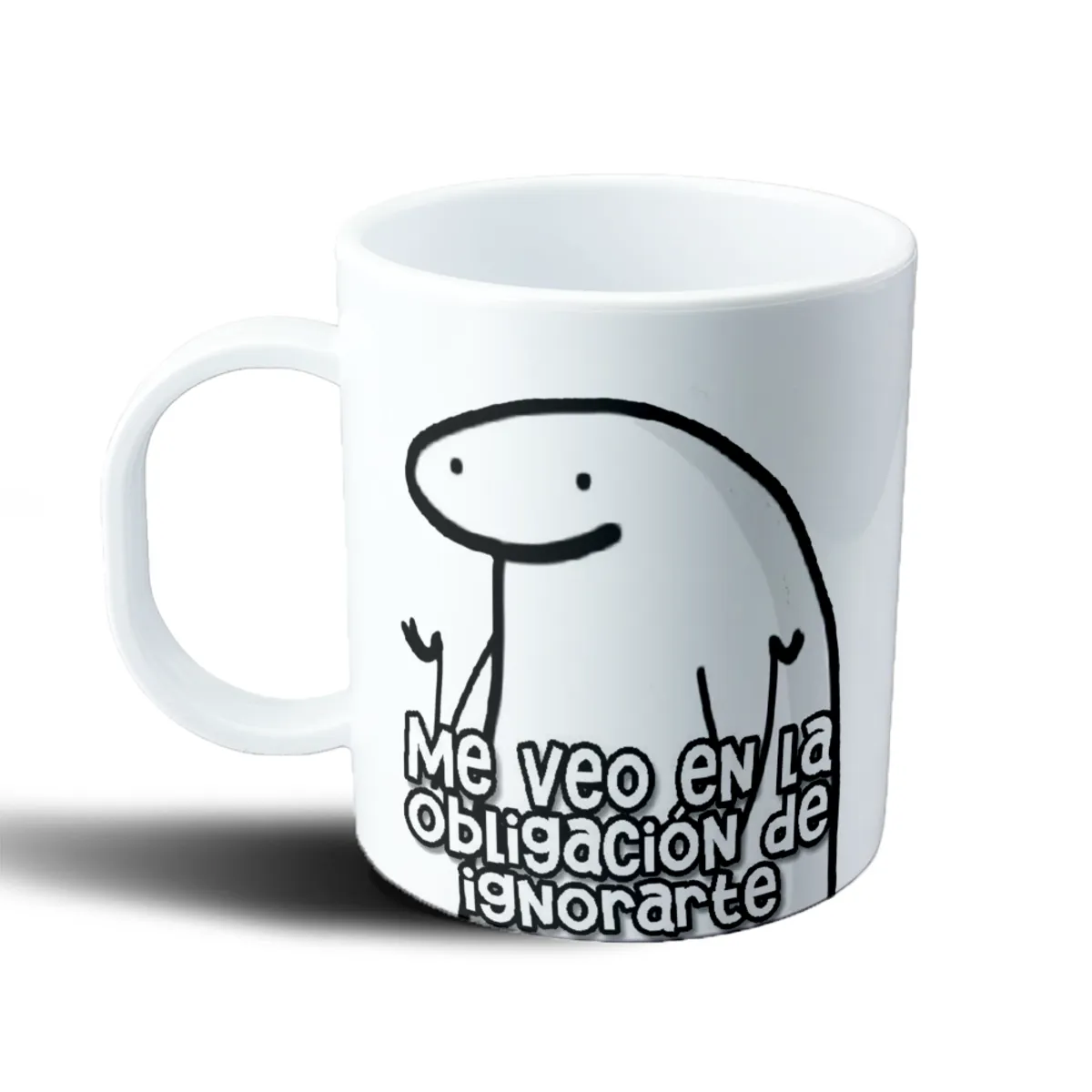 Taza de Plástico Flork Me veo en la obligación de ignorarte - vista 2