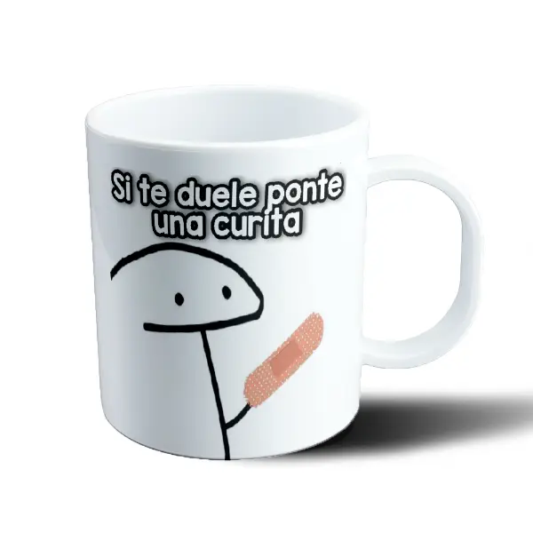 Taza de Plástico Flork Si te duele ponte una curita