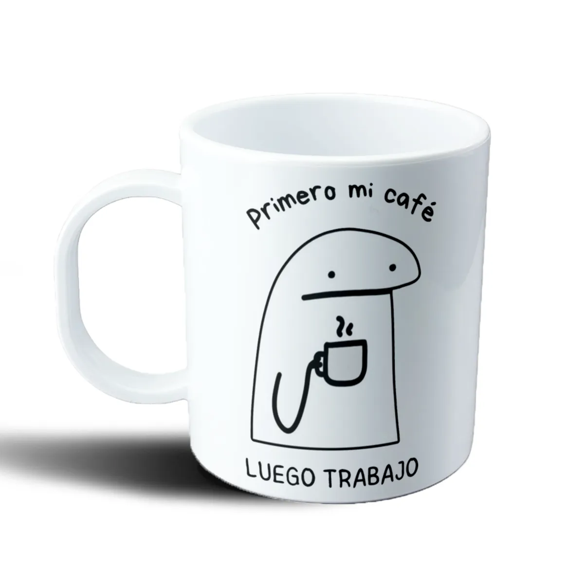 Taza de Plástico Flork Primero mi café Luego trabajo - vista 2
