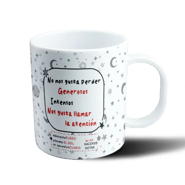 Taza de Plástico Flork Signos Leo con Corona