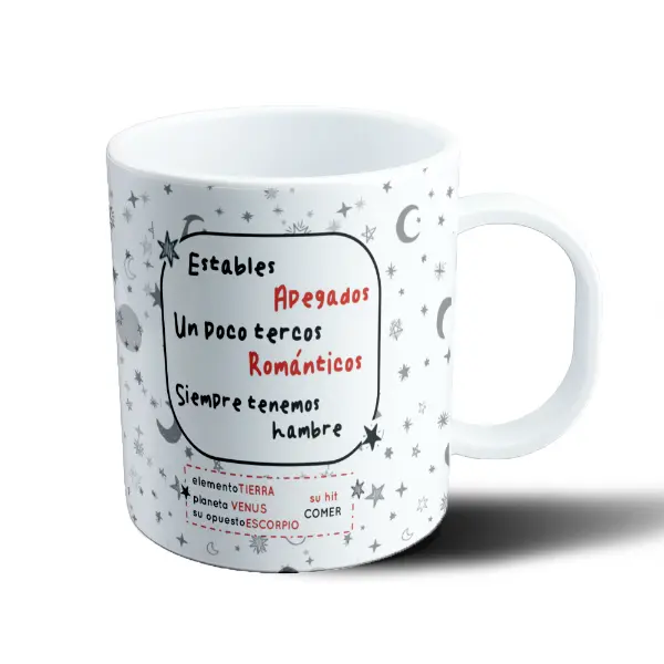 Taza de Plástico Flork Tauro Signo Zodiacal