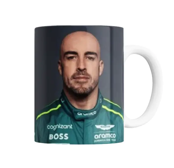 Taza de Cerámica Alonso Aston Martin Aramco F1