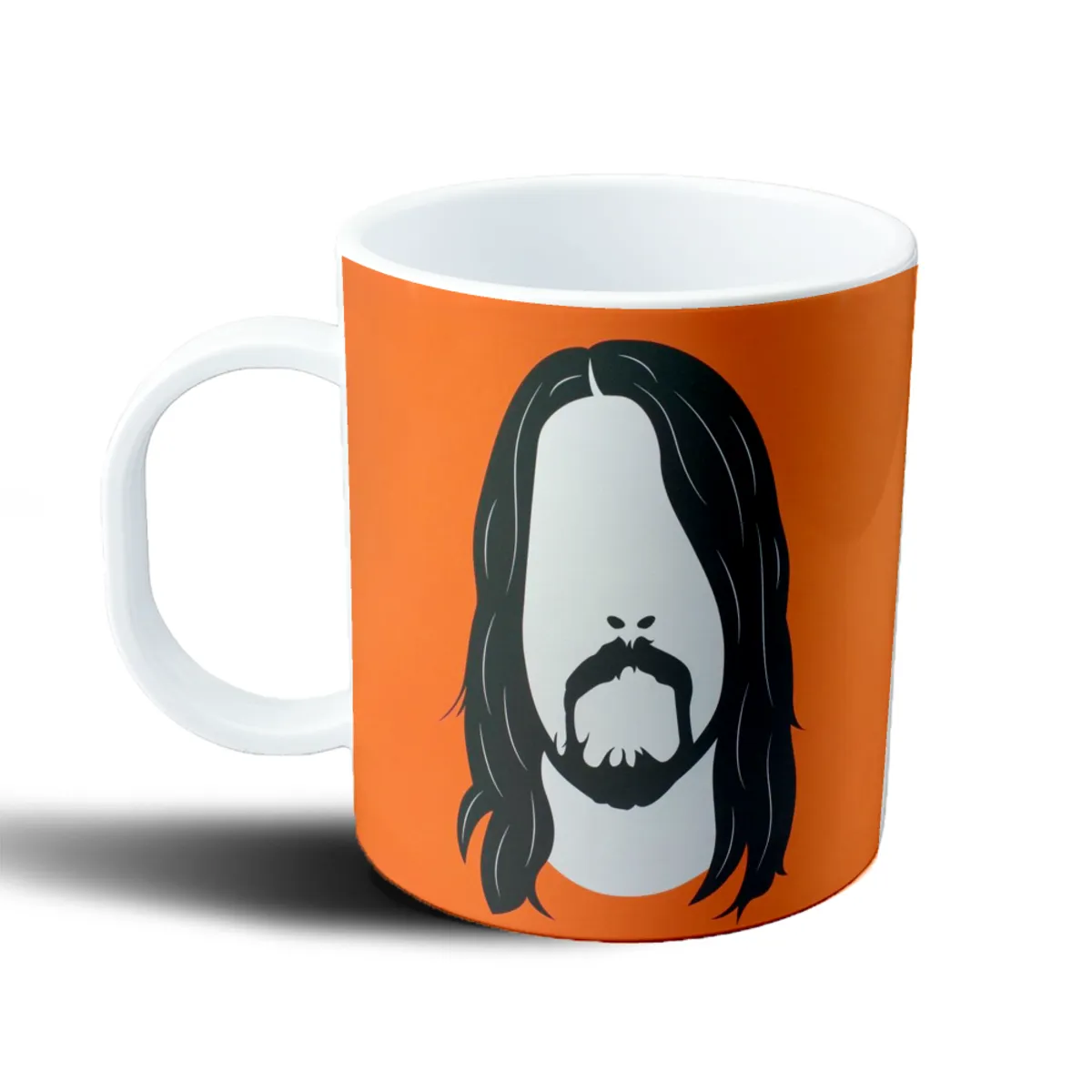 Taza de Plástico Foo Fighters Silueta Pelo Largo y Barba - vista 2