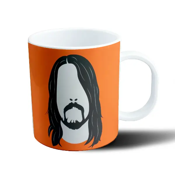 Taza de Plástico Foo Fighters Silueta Pelo Largo y Barba