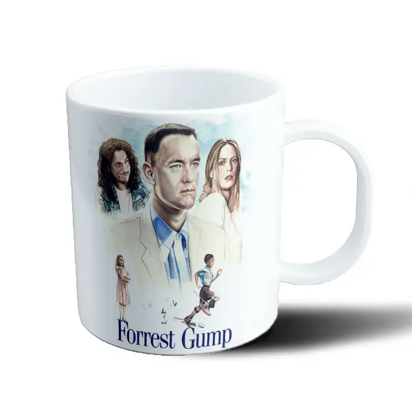 Taza de Plástico Forrest Gump Película Diseño Ilustrado