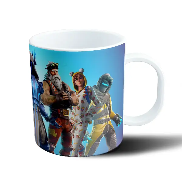 Taza de Plástico Fortnite Personajes Azul