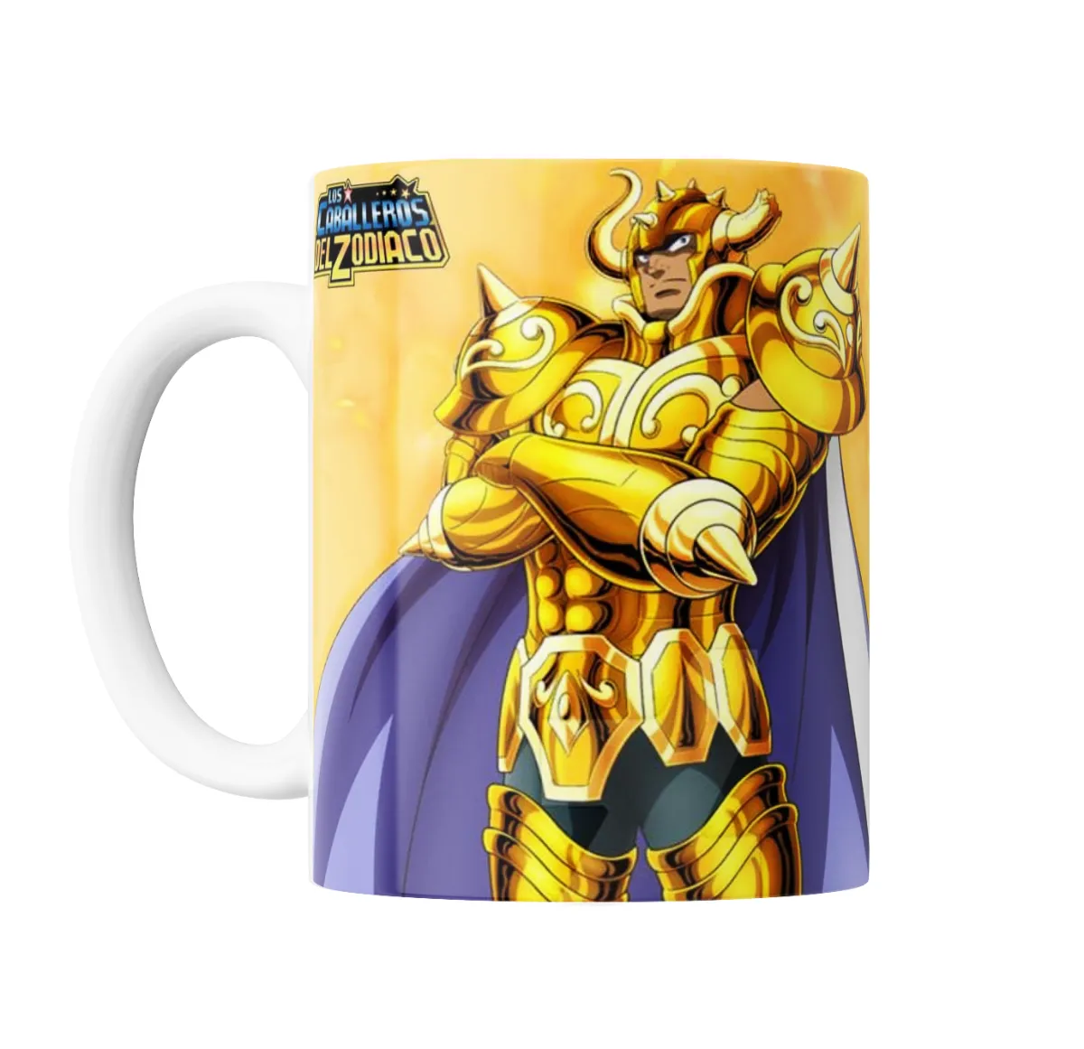 Taza de Cerámica Caballeros del Zodiaco Tauro Oro - vista 2