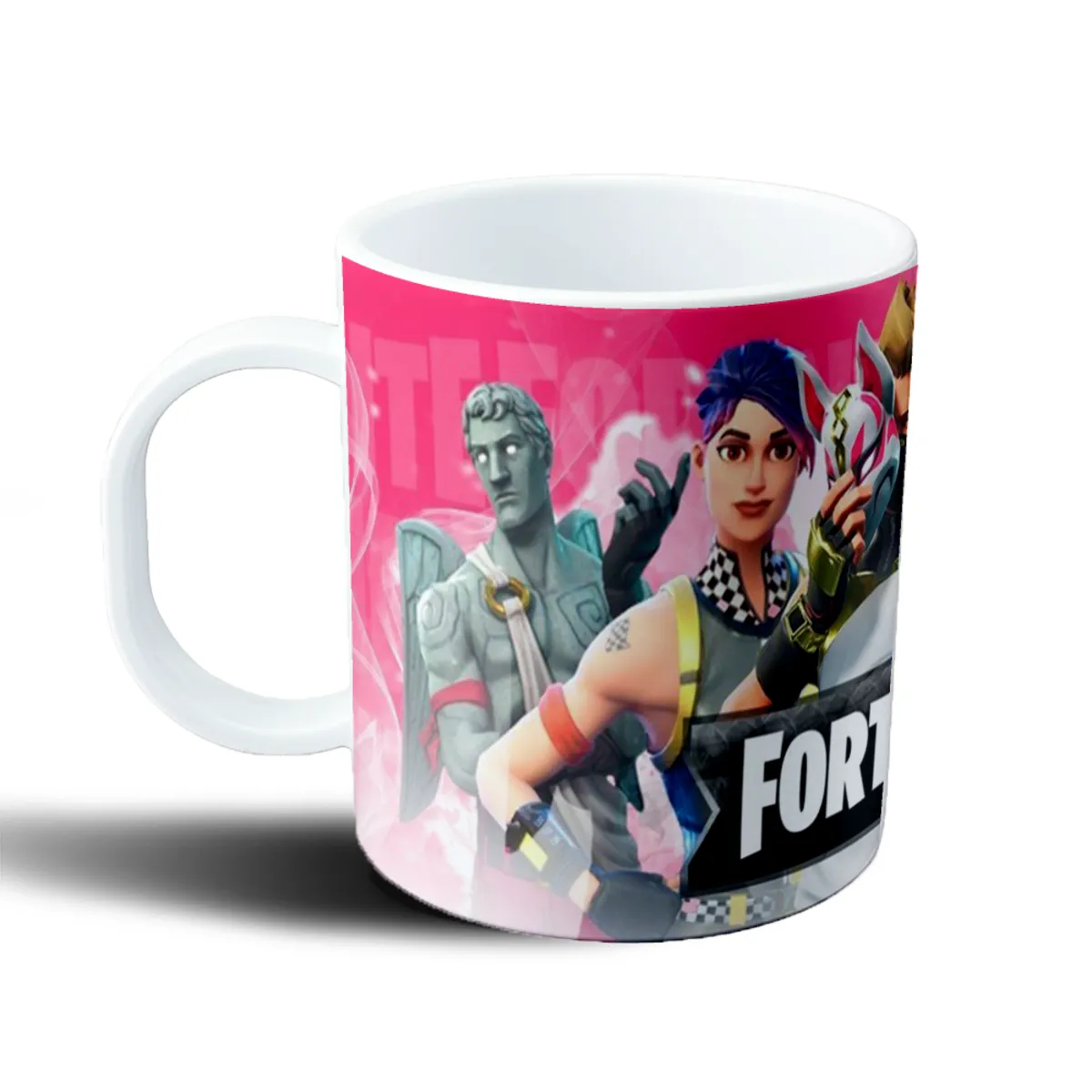 Taza de Plástico Fortnite Personajes Rosa - vista 2