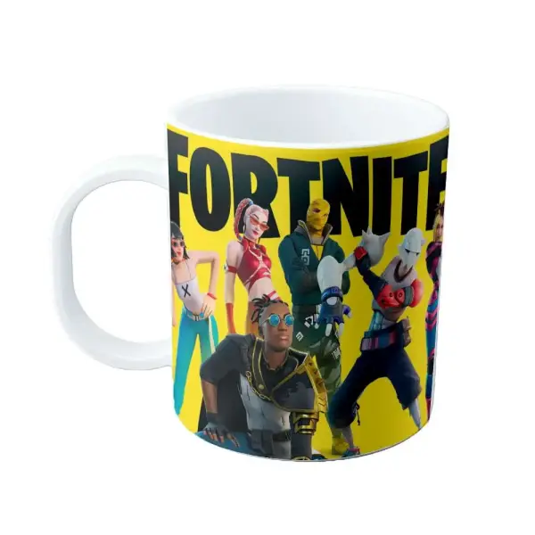 Taza de Plástico Fortnite Personajes Amarillo