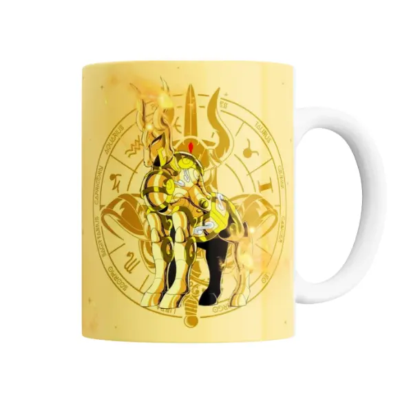 Taza de Cerámica Caballeros del Zodiaco Aiolia de Leo