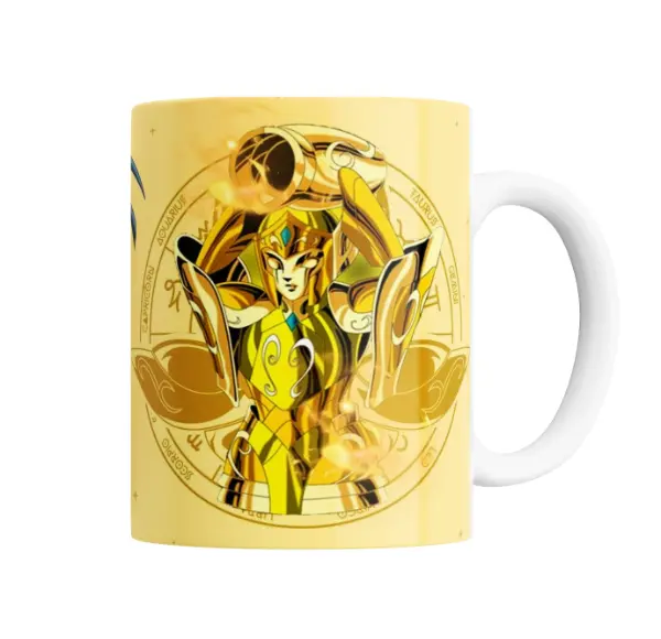 Taza de Cerámica Caballeros del Zodiaco Caballero Dorado