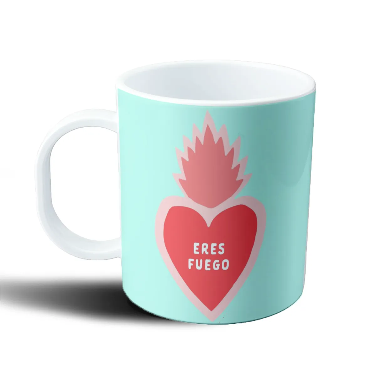 Taza de Plástico Eres Fuego Corazón Sagrado - vista 2
