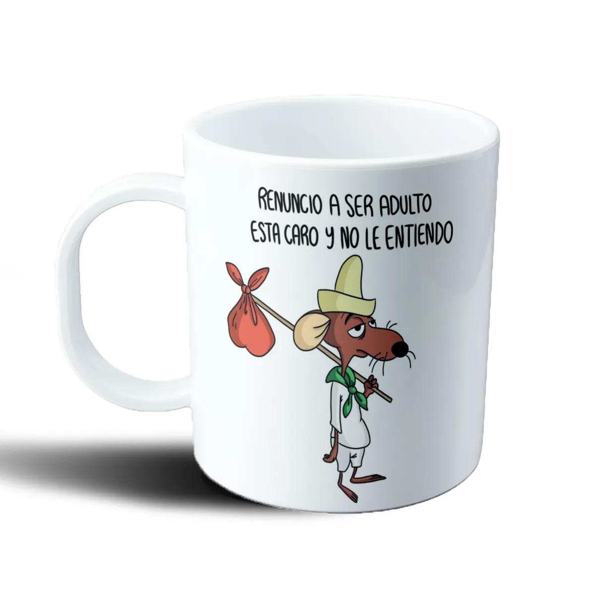 Taza de Plástico Renuncio a ser adulto, está caro y no le entiendo - vista 2