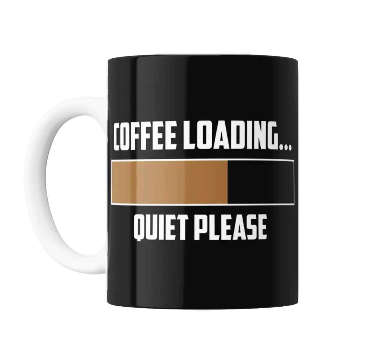 Taza de Cerámica Coffee Loading Quiet Please - vista 2