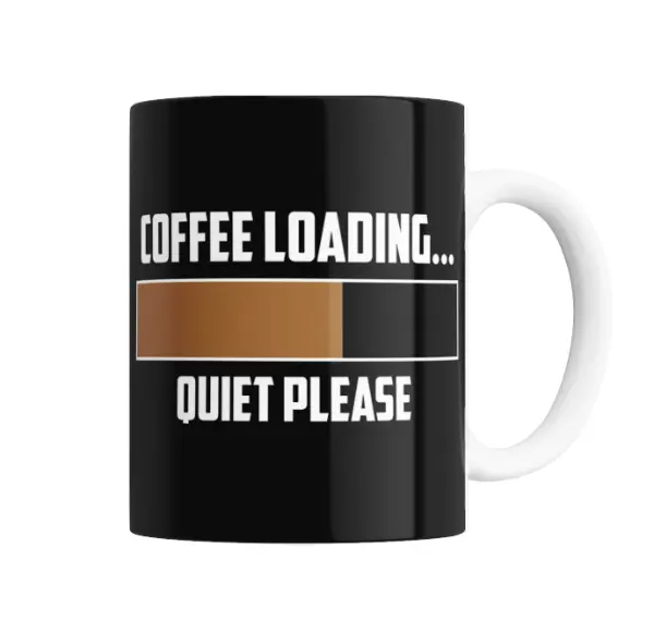 Taza de Cerámica Coffee Loading Quiet Please