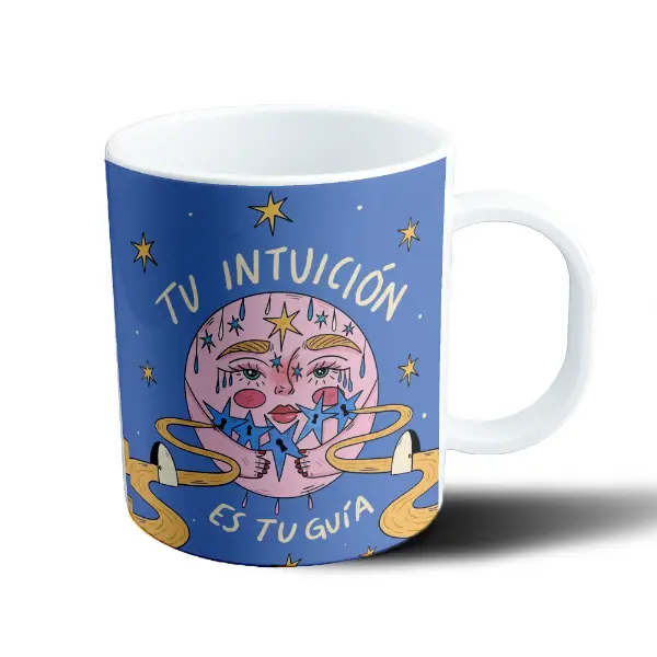Taza de Plástico Tu Intuición Es Tu Guía Luna
