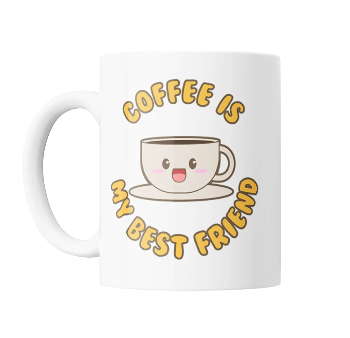 Taza de Cerámica Coffee Is My Best Friend Taza Kawaii - vista 2