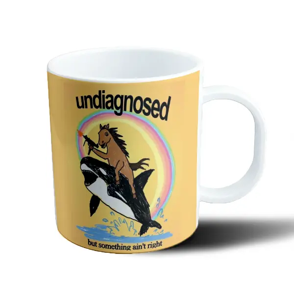 Taza de Plástico Undiagnosed but Something Ain't Right Caballo en Orca