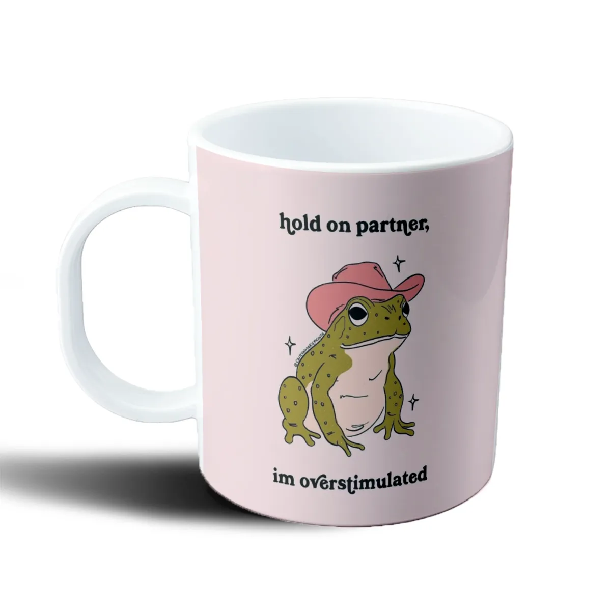 Taza de Plástico Hold On Partner Sapo Vaquero Overstimulated - vista 2