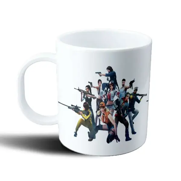 Taza de Plástico Free Fire Personajes Armados
