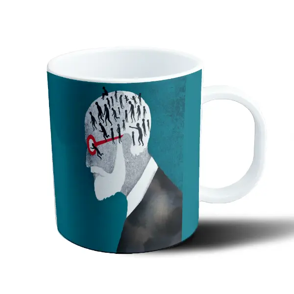 Taza de Plástico Freud con Figuras en la Mente