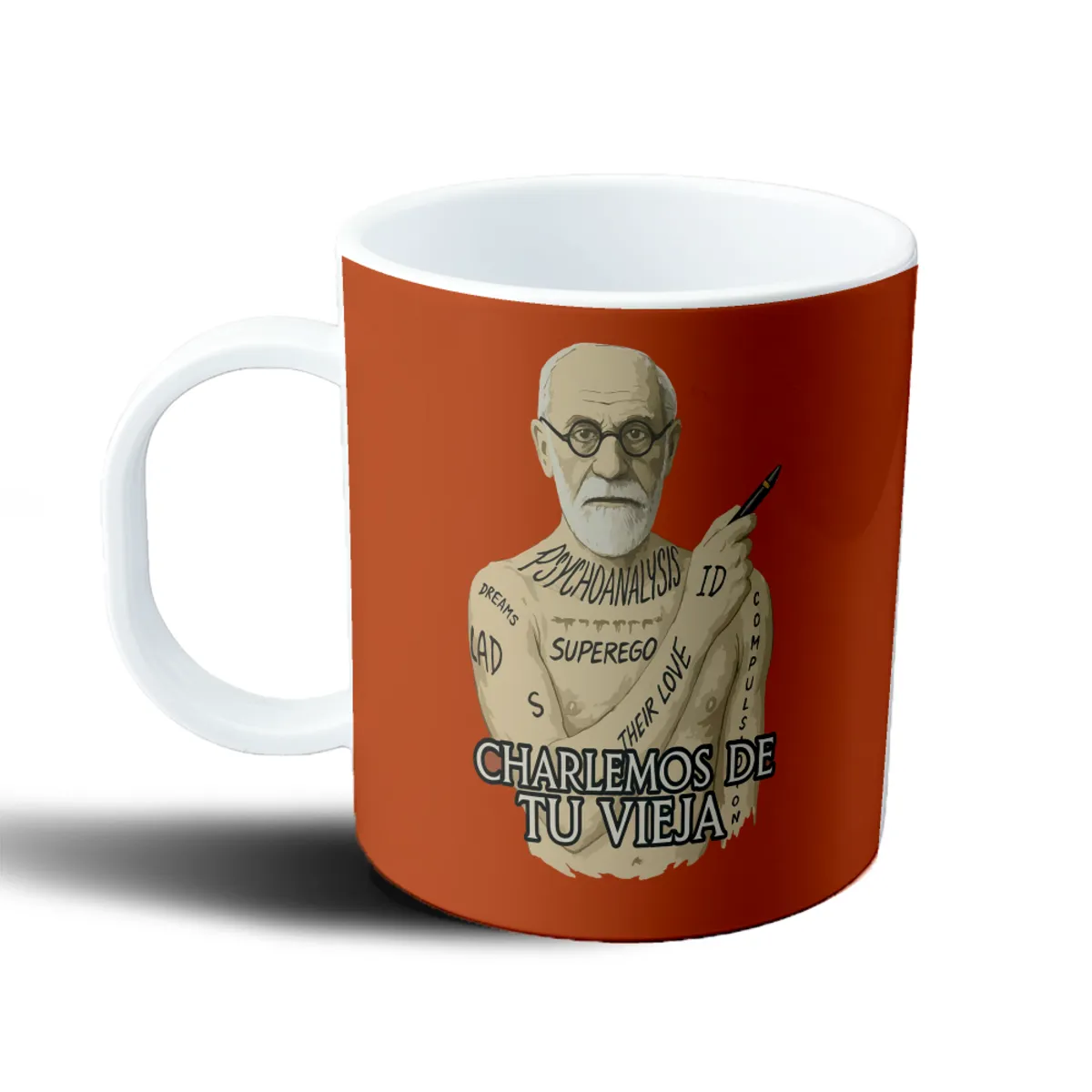 Taza de Plástico Freud Charlemos de tu Vieja - vista 2