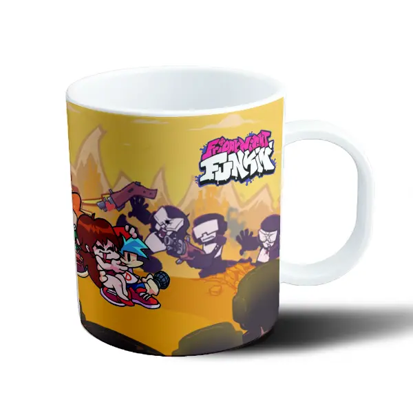Taza de Plástico Friday Night Funkin Boyfriend y Girlfriend