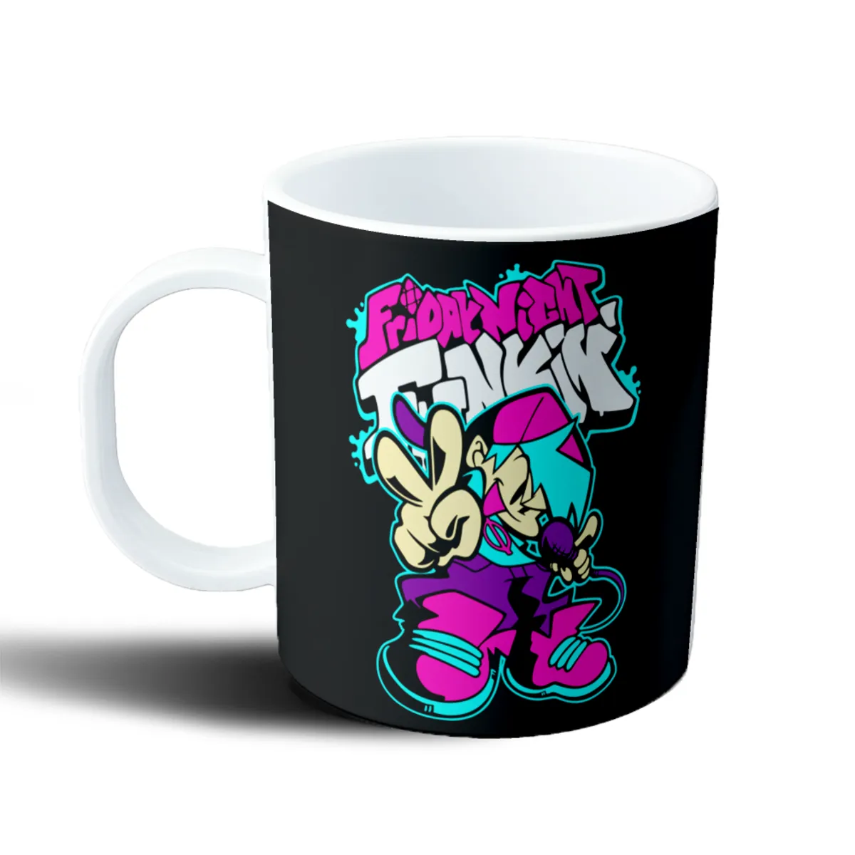 Taza de Plástico Friday Night Funkin Boyfriend Microfono - vista 2