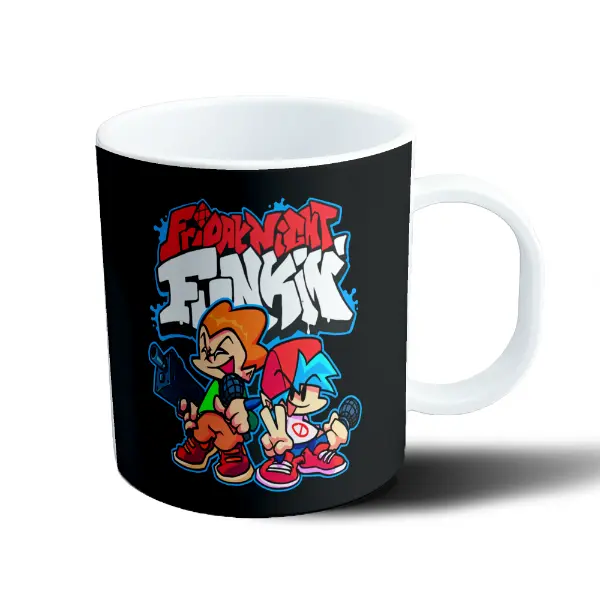Taza de Plástico Friday Night Funkin Boyfriend y Girlfriend