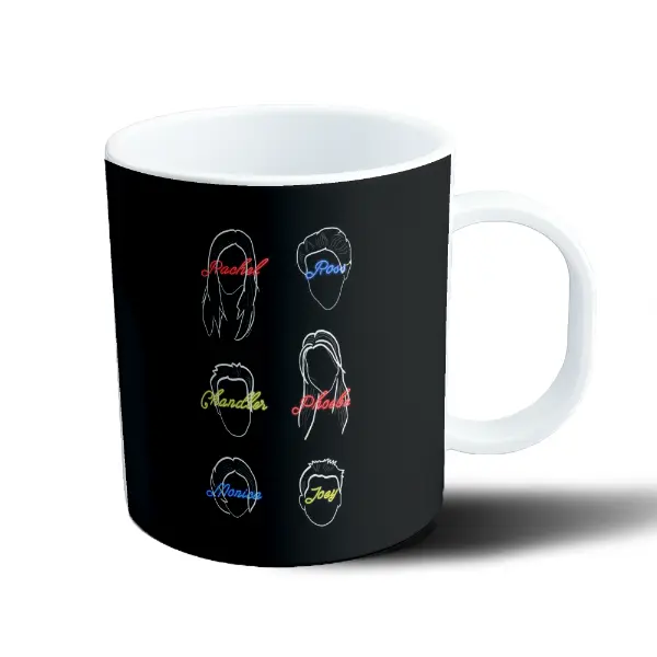 Taza de Plástico Friends Personajes Neón