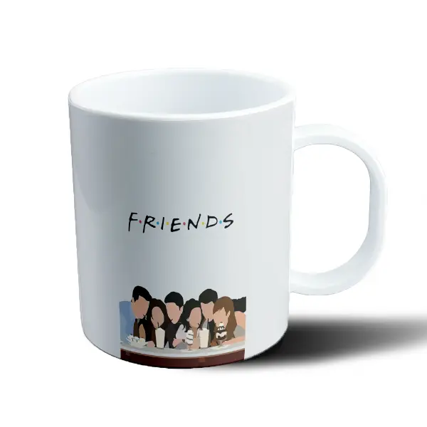 Taza de Plástico Friends Logo y Seis Amigos en el Café