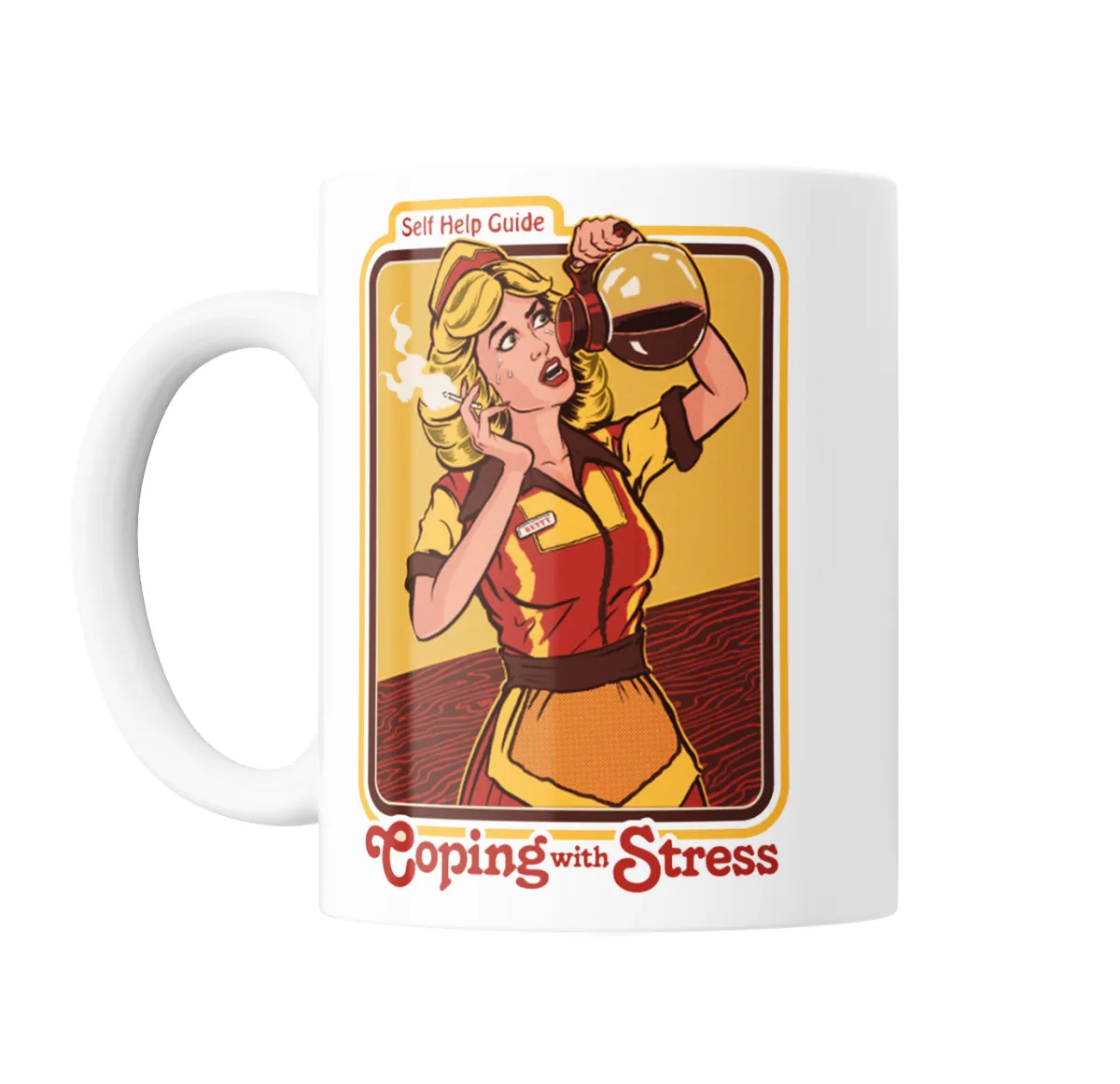 Taza de Cerámica Self Help Guide Coping with Stress - vista 2