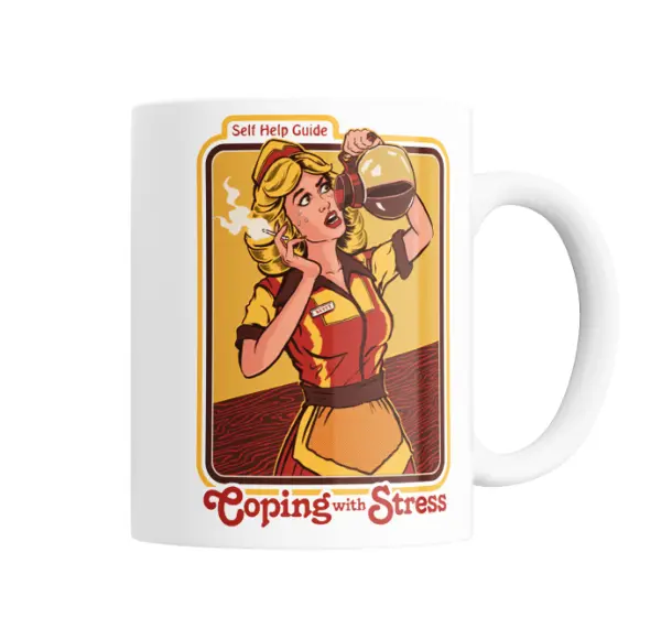 Taza de Cerámica Self Help Guide Coping with Stress