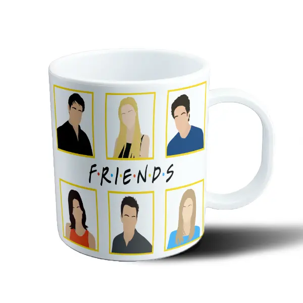 Taza de Plástico Friends Personajes Retrato Amarillo