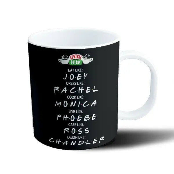 Taza de Plástico Friends Central Perk Eat Like Joey Dress Like Rachel