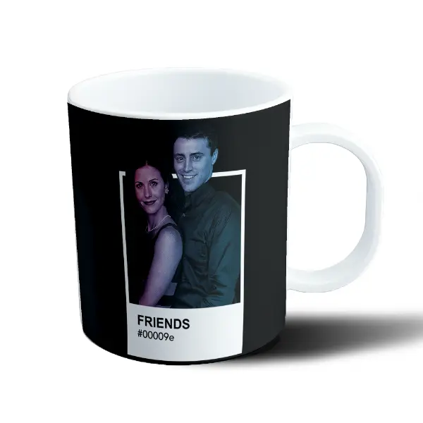 Taza de Plástico Friends Pantone Dupla Negra
