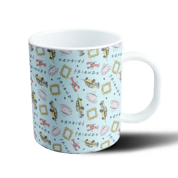 Taza de Plástico Friends Patrón Taxi Amarillo Marco Lobster Tazas