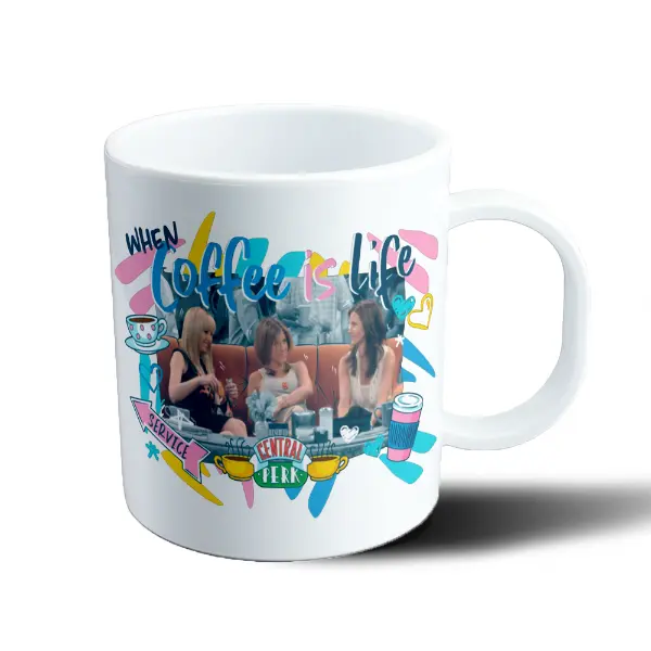 Taza de Plástico Friends Central Perk When Coffee Is Life