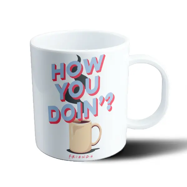 Taza de Plástico Friends How You Doin taza con café